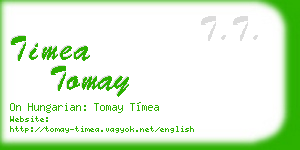 timea tomay business card