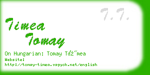 timea tomay business card